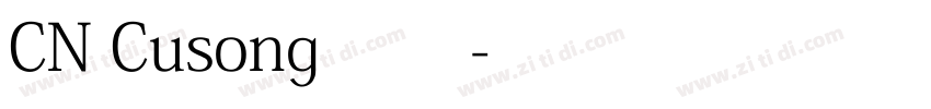 CN Cusong 常规字体转换